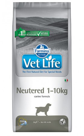 Vet Life Dog Neutered, диета для кастрированных или стерилизованных собак до 10 кг / Farmina (Италия)
