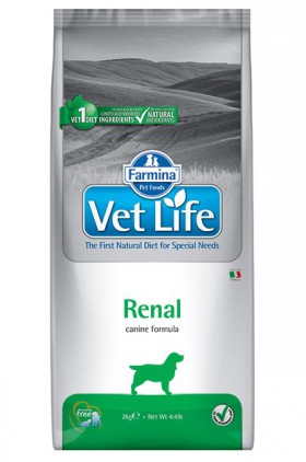 Vet Life Dog Renal, диета для собак при заболеваниях почек / Farmina (Италия)