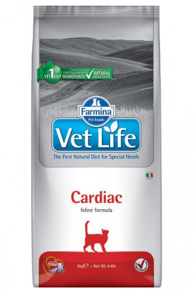 Vet Life Cat Cardiac, диета для кошек при хронической сердечной недостаточности / Farmina (Италия)