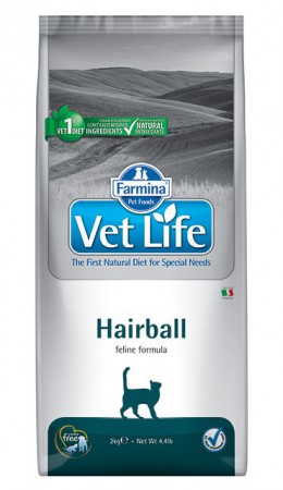 Vet Life Cat Hairball, корм для выведения шерстяных комочков / Farmina (Италия)