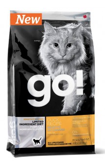 GO! SENSITIVITY + SHINE™ Limited Ingredient Duck Recipe, корм для кошек, с Уткой / Petcurean (Канада)