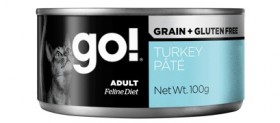 GO! Natural Holistic Grain Free Turkey Pate Cat, консервы беззерновые с Индейкой, для кошек, паштет / Petcurean (Канада)