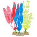 Plant Multipacks, набор растений,(S-желтое, L-оранжевое, L-синее), декорация с GLO-эффектом / GloFish (США)