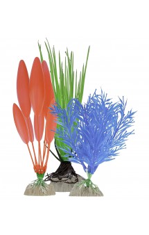 Plant Multipacks, набор растений,(S-синее, M-зеленое, L-оранжевое), декорация с GLO-эффектом / GloFish (США)