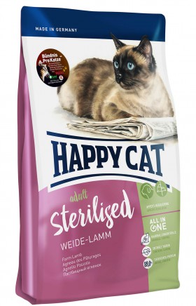 Supreme Sterilised Weide-Lamm, корм для кастрированных котов и кошек / Happy Cat (Германия)