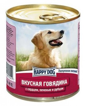 Консервы для собак "Говядина с Сердцем и Печенью" / Happy Dog (Германия)