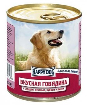 Консервы для собак "Говядина с Рисом" / Happy Dog (Германия)