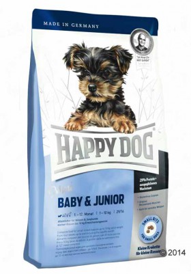 Supreme Young Mini Baby and Junior, корм для щенков малых пород / Happy Dog (Германия)