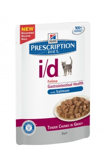 Prescription Diet™ Feline i/d™ with Salmon, корм для кошек при заболеваниях ЖКТ, в соусе / Hill's (США-Нидерланды)