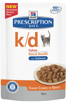 Prescription Diet™ Feline k/d™ with Salmon, корм для кошек при заболеваниях почек, с Лососем / Hill's (США-Нидерланды)