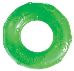 Squeezz Ring, кольцо резиновое с пищалкой, игрушка  для собак / KONG (США)
