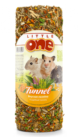 Little One, лакомство-игрушка для грызунов "Вкусная лазейка", туннель малый / Mealberry (Германия,Россия)