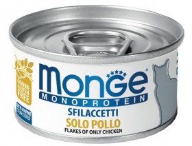 Solo Pollo Монопротеиновые консервы для кошек, хлопья из Курицы / Monge (Италия)