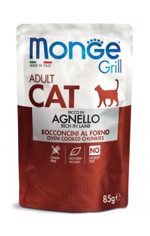 Cat Grill Lamb, паучи для кошек с Ягненком / Monge (Италия)