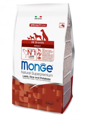 Monge Dog Speciality Adult Lamb, Rice and Potatoes,к орм для собак Ягненок, Рис и Картофель / Monge (Италия)
