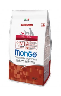 Monge Dog Speciality Mini Adult Lamb, Rice and Potatoes, корм для собак мелких пород Ягненок, Рис и Картофель / Monge (Италия)