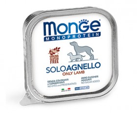 Dog Monoproteico Solo only Lamb, паштет для собак из Ягненка / Monge (Италия)