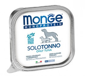 Dog Monoproteico Solo only Tuna, паштет для собак из Тунца / Monge (Италия)
