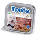 Dog Fresh Paté and Chunkies with Beef, паштет для собак с Говядиной / Monge (Италия)