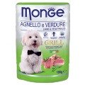 Dog Grill Pouch Chunkies with Lamb and Vegetables, паучи для собак с Ягненком и Овощами / Monge (Италия)