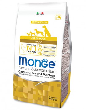 Monge Dog Speciality Adult Chicken, Rice and Potatoes, корм для собак Курица с Рисом / Monge (Италия)