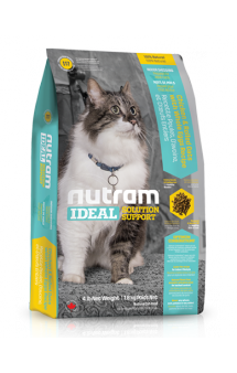 I17 Nutram Ideal, натуральный корм для здоровья кожи и шерсти кошек живущих в помещении / Nutram (Канада)