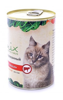 Консервы для кошек с Говядиной и сердцем / Organix (Россия)