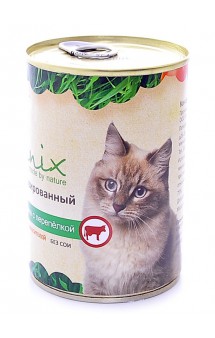 Консервы для кошек, с Говядиной и перепелкой / Organix (Россия)