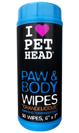 Paw and Body, "Цитрусовый бум", салфетки гипоаллергенные для лап и тела / Pet Head ( США)