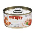 Petreet Natura, Куриная грудка с Лососем, консервы для кошек / Petreet (Таиланд)