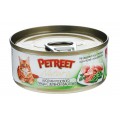 Petreet Natura, кусочки розового тунца c зеленой фасолью, консервы для кошек / Petreet (Таиланд)