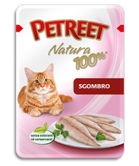Petreet Natura Sgombro, Макрель, паучи для кошек / Petreet (Таиланд)