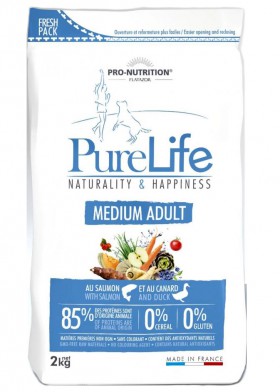 Pure Life Medium Adult Корм для взрослых собак средних пород / Pro-Nutrition Flatazor (Франция)