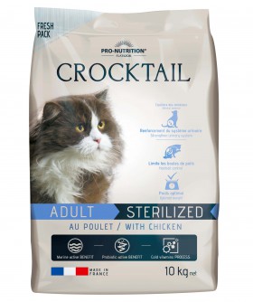 Crocktail Sterilise Light Корм для стерилизованных или склонных к полноте кошек / Pro-Nutrition Flatazor (Франция)