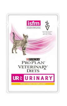 Veterinary Diets UR Chicken St/Ox Влажный корм для кошек при мочекаменной болезни, с Курицей / Purina Pro Plan (Италия,Франция)