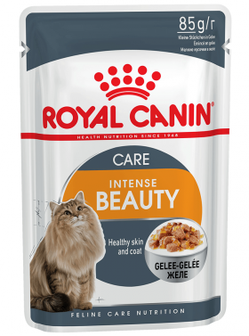 Intense Beauty, корм для поддержания красоты шерсти кошки, в желе / Royal Canin (Франция)