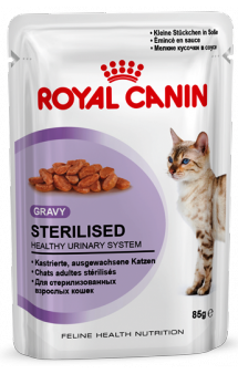 STERILISED, корм для стерилизованных кошек, в соусе / Royal Canin (Франция)
