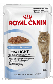 Ultra Light, влажный корм для кошек склонных к полноте в желе / Royal Canin (Франция)