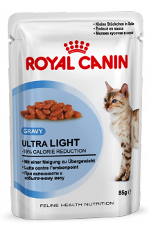 ULTRA LIGHT, влажный корм для кошек склонных к полноте, в соусе / Royal Canin (Франция)