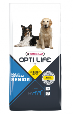 Opti Life Senior Medium & Maxi, Корм для пожилых собак с курицей / Versele-Laga (Бельгия)
