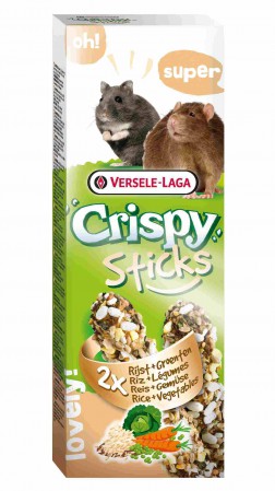 Crispy, палочки с рисом и овощами для хомяков и крыс / Versele-Laga (Бельгия)