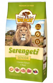 WildCat Serengeti Senior, Серенгети, сухой корм для пожилых кошек c 5 видами мяса и бататом / Wolfsblut (Германия)