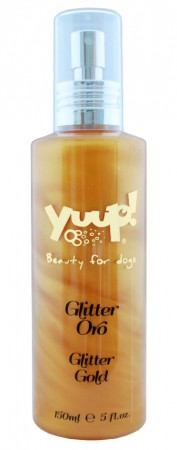 Fashion Glitter Gold, Спрей со сладким ароматом и блестками "Золото", для сияния шерсти / Yuup! (Италия)