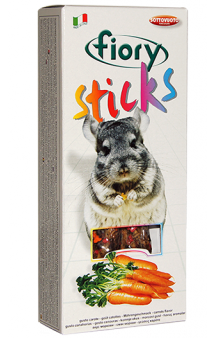 Sticks Cincilla, палочки для шиншилл, с Морковью / fiory (Италия)