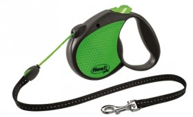 Limited Edition Neon Reflect, рулетка для собак, зеленая, трос, 5 м / flexi (Германия)