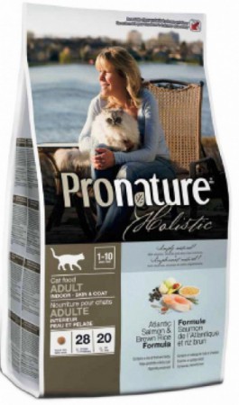Pronature Holistic Cat Atlantic Salmon and Brown Rice,корм для кошек с Лососем и Рисом / Pronature holistic (Канада)