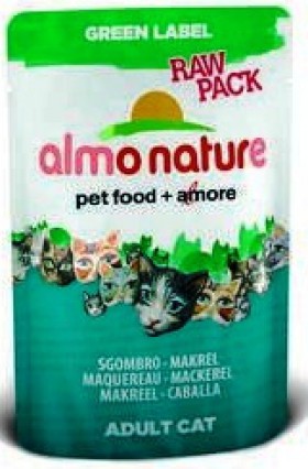 Green label Raw Pack Cat Mackerel / Almo Nature (Италия)