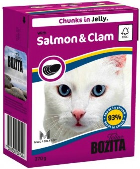 Bozita Chunks in Jelly with Salmon & Clam / BOZITA (Швеция)
