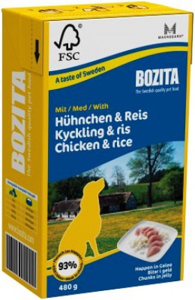 Chunks in jelly with Chicken & Rice / BOZITA (Швеция)