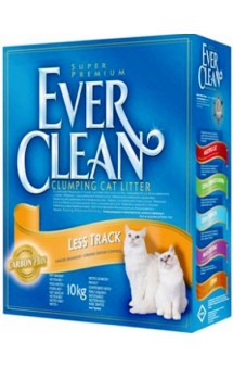 Less Track Желтая полоса, наполнитель для туалета длинношерстных кошек / EVER CLEAN (США)